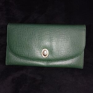 Christian Dior Green Leather Wallet